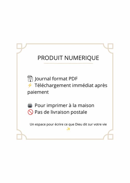 MON JOURNAL DE CRÉATIVITÉ PROPHÉTIQUE — PRODUIT DIGITAL